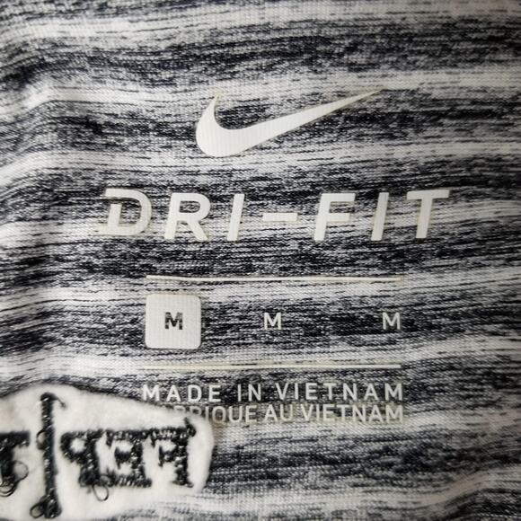 Nike Dri-FIT Polo Shirt Mens Medium Gray Striped Golf Tiger Woods AdventHealth - Picture 12 of 13